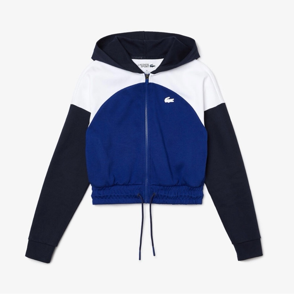 Women’s Lacoste Sport Hooded Organic Cotton Zip Sweatshirt